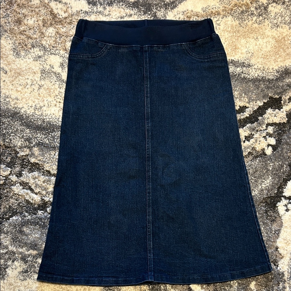 A-Line Dark Denim Skirt